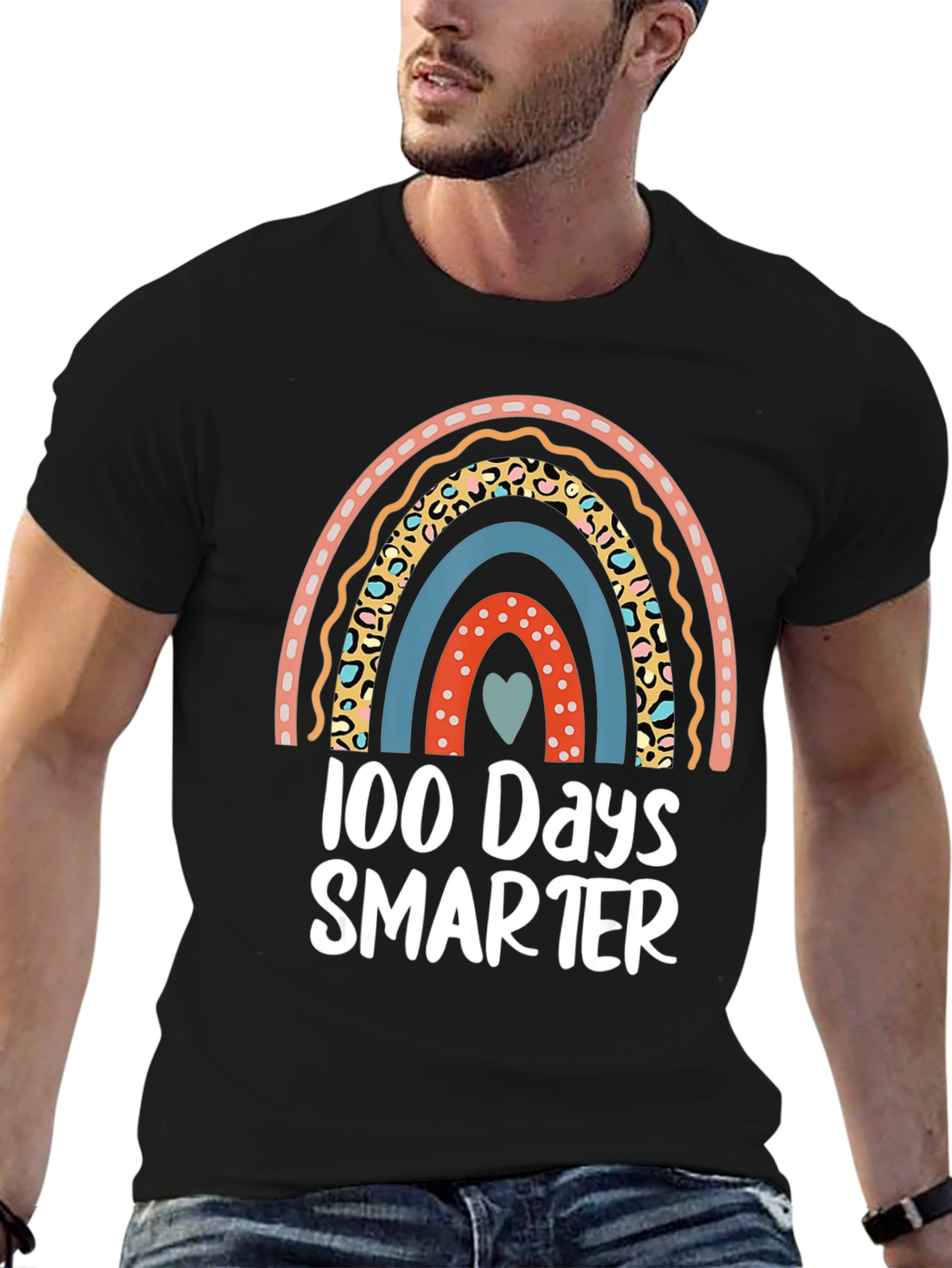 100 Days Smarter Rainbow Graphic Tee
